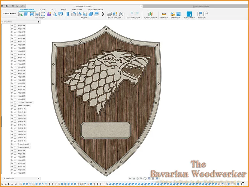 Wappenschild "House Stark"