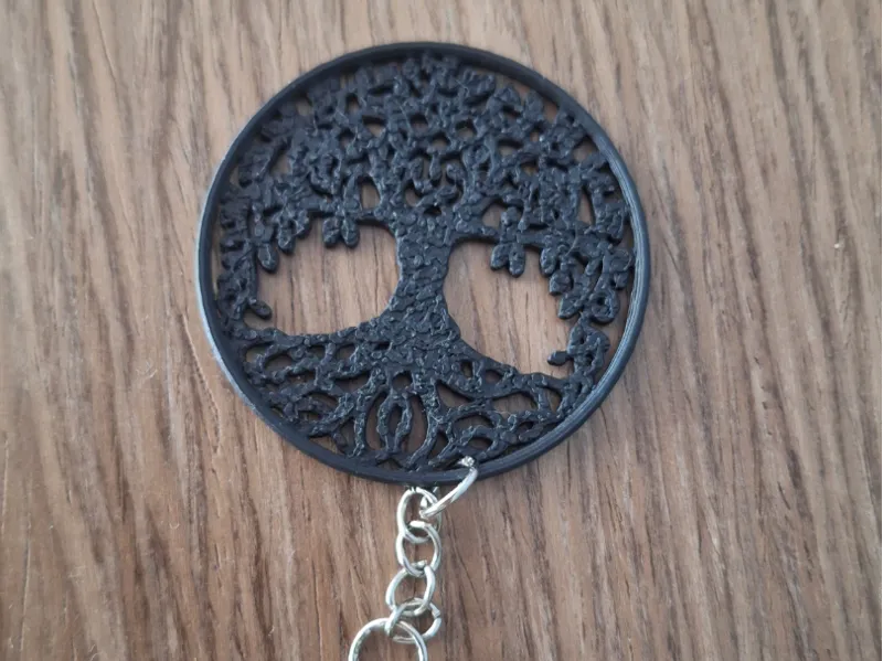 Tree of life keychain keyring pendant Textured