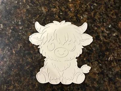 Highland Cow Mold (for coloring/painting)