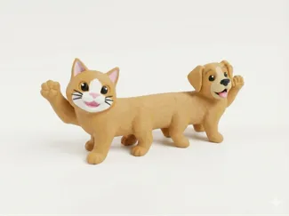 A cat-sausage-dog inspiring optimism