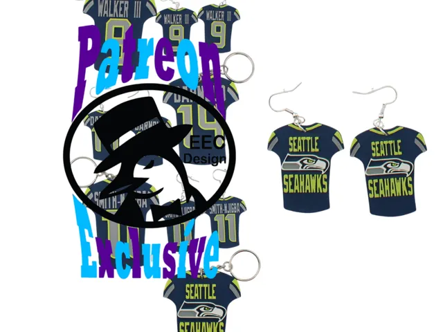 Seattle Seahawks Jersey Earrings