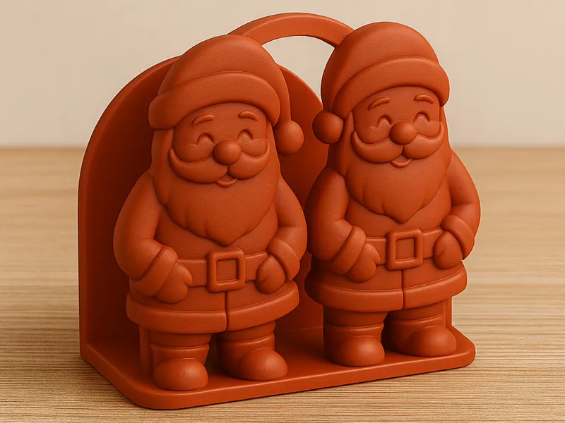 Double Santa Napkin Holder