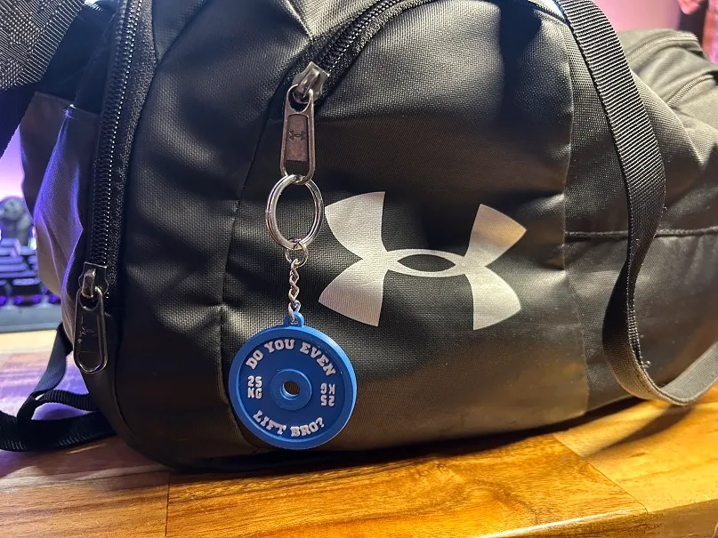 Weight Plate Keychain - Do You Even Lift Bro? view 3