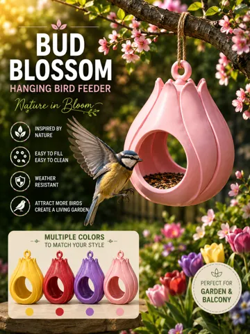 Letrero o emblema decorativo: Bud Blossom Bird Feeder - Flower-Inspired — vista de referencia 2