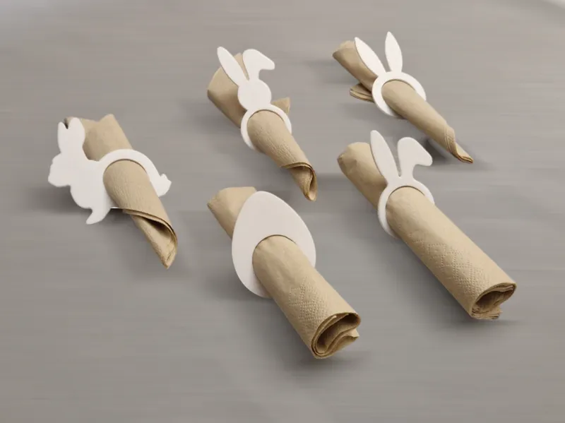 5 x Easter Napkin Rings