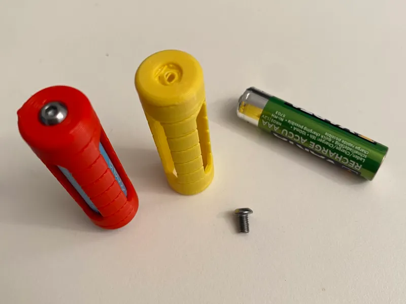 AAA to AA or C Battery Adapter with Screw