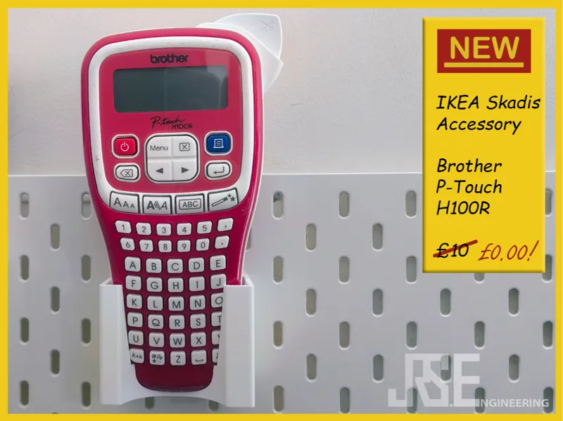 Brother P-Touch H100R Holder for Ikea Skadis