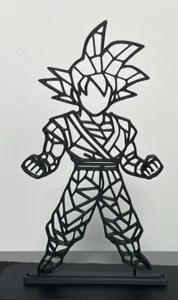 Décor mural Goku ligne géométrique — photo 3