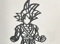Décor mural Goku ligne géométrique — photo 1