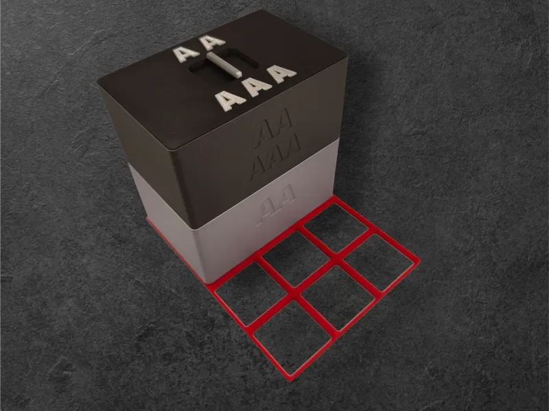 GRIDFINITY BOX AAA AA BATTERY