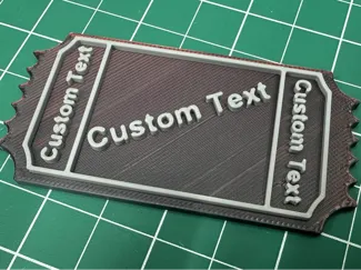 Blank Raffle/Movie Ticket - Customizable text