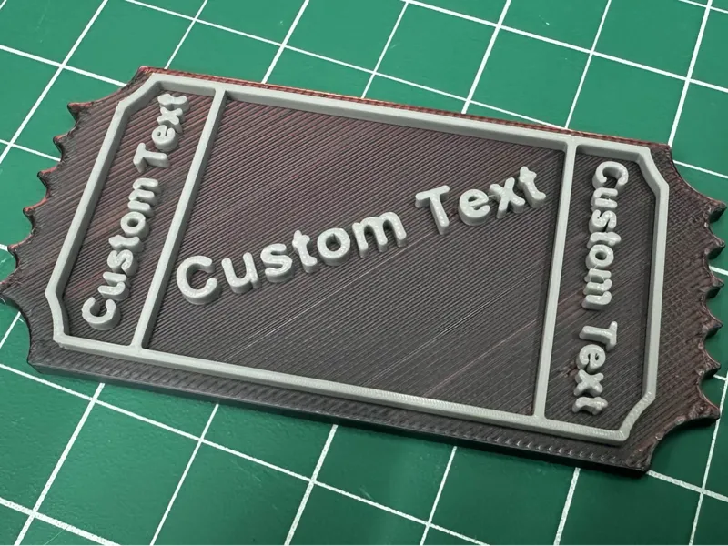 Blank Raffle/Movie Ticket - Customizable text