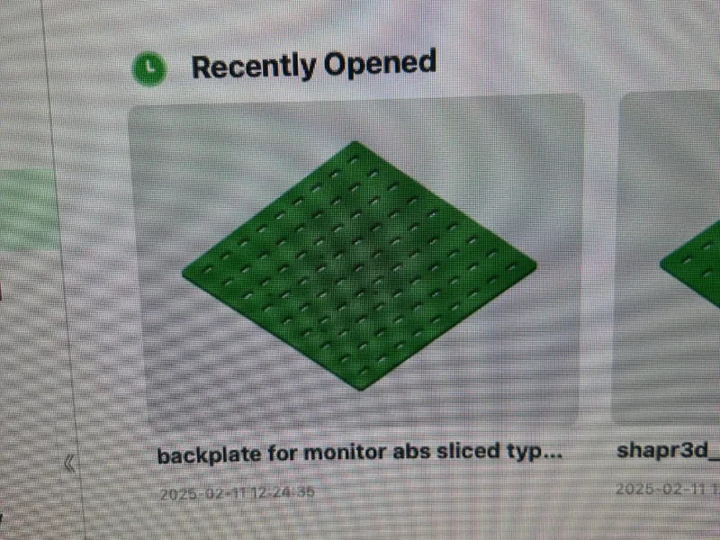 back plate for computer screen to mount gear
