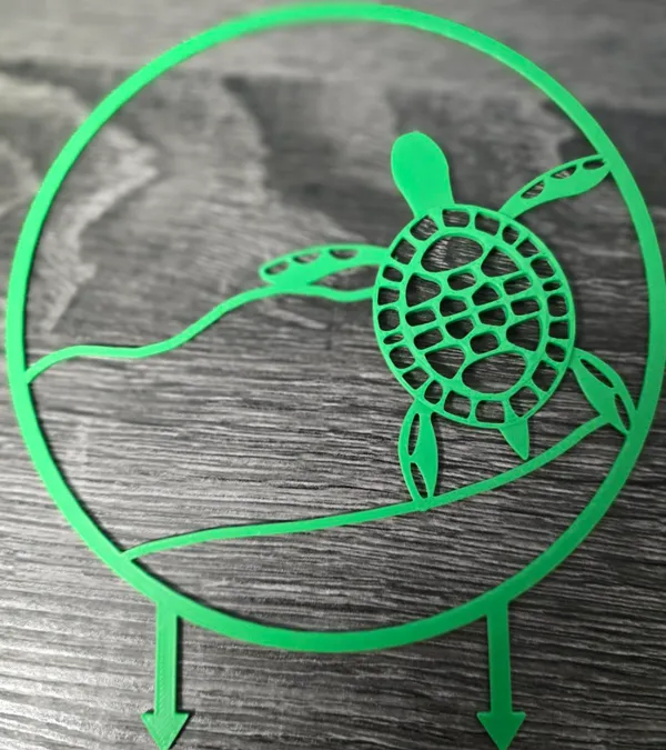 Treillis pour plante en forme de tortue