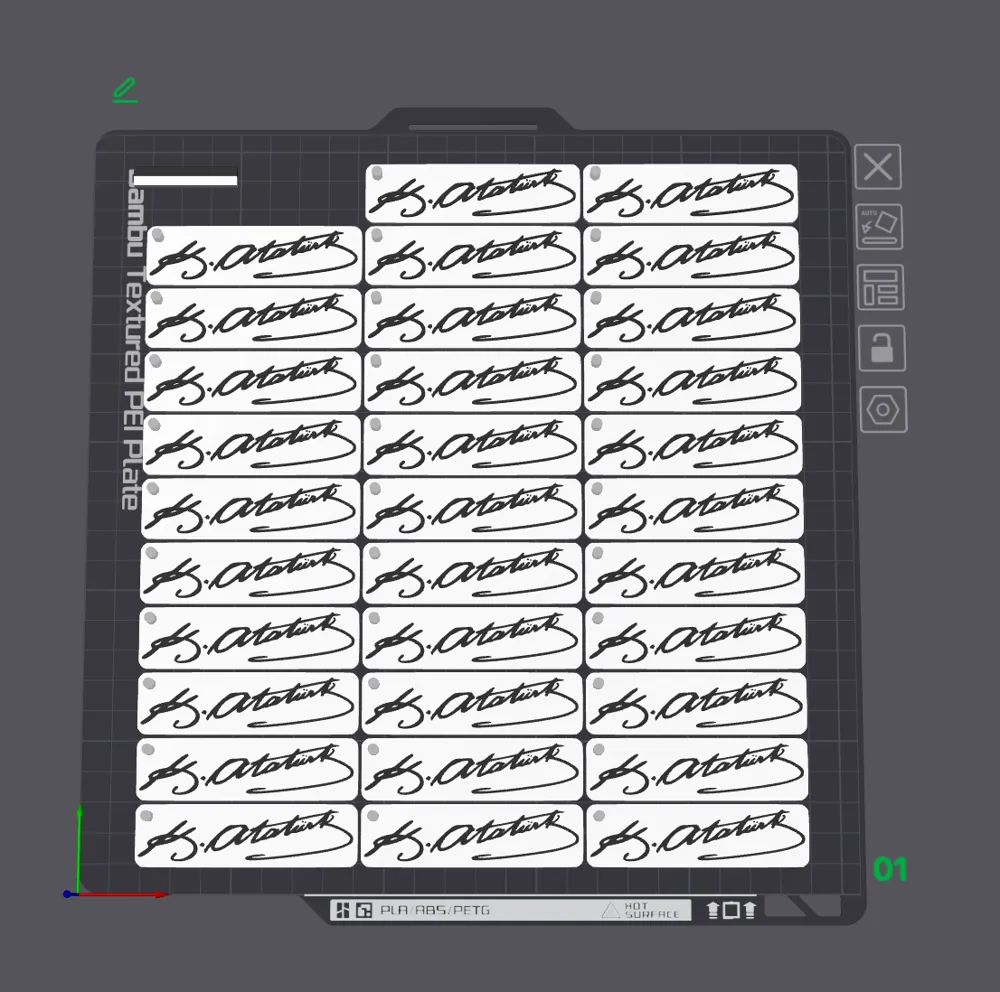 Llavero decorativo con diseño especial de la firma Ataturk, adorno coleccionable de regalo