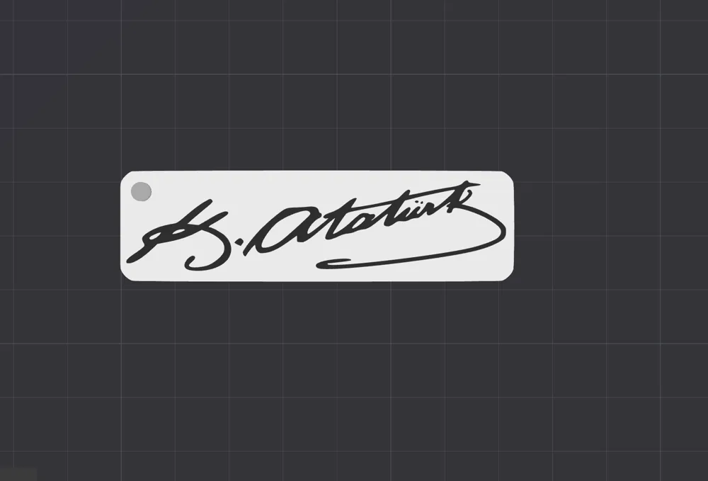 Llavero decorativo con diseño especial de la firma Ataturk, adorno coleccionable de regalo