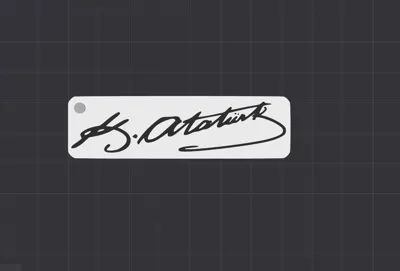 Llavero decorativo con diseño especial de la firma Ataturk, adorno coleccionable de regalo