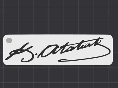 Llavero decorativo con diseño especial de la firma Ataturk, adorno coleccionable de regalo