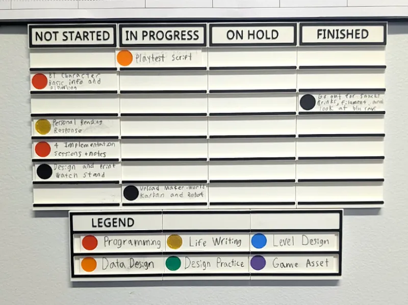 Modular Task Status Tracking Board