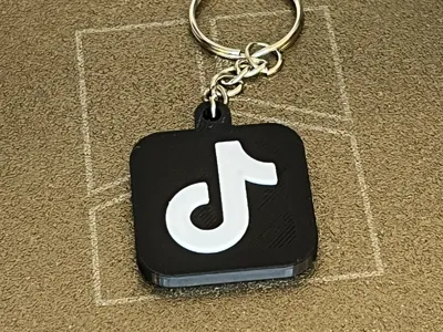 Tiktok Keychain with NFC Tag