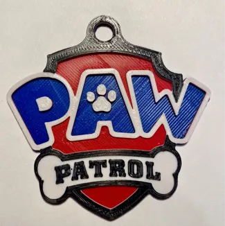 汪汪队狗狗巡逻队徽标徽章钥匙扣Paw Patrol Logo Badge Keychain