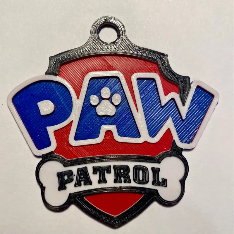 汪汪队狗狗巡逻队徽标徽章钥匙扣Paw Patrol Logo Badge Keychain