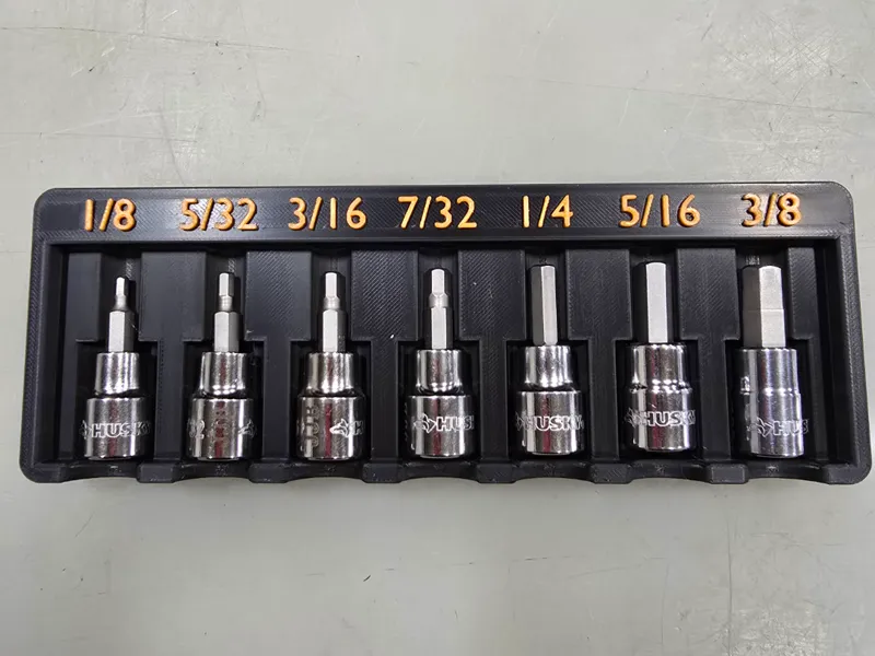 SAE Allen Socket Organizer 3/8 Driver(English Hex)