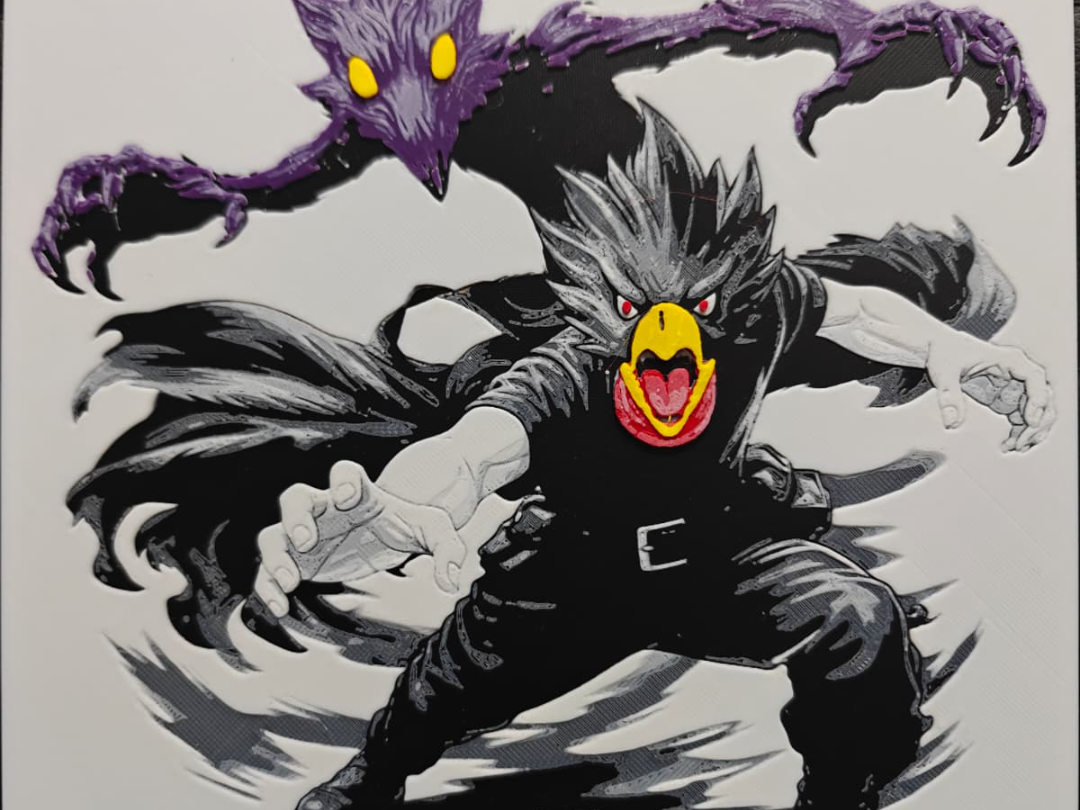 Fumikage Tokoyami and Dark Shadow MHA