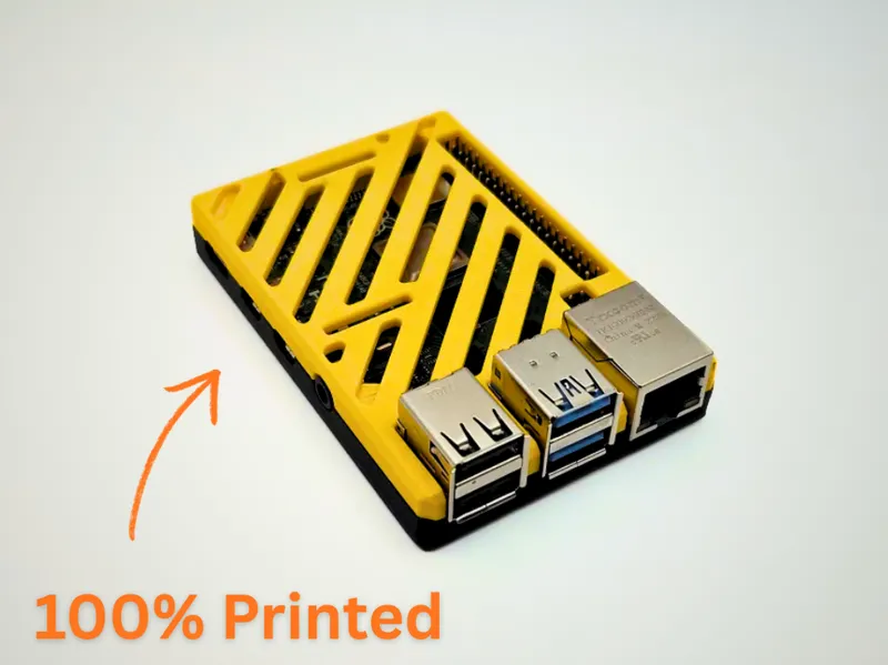 Raspberry pi 4 case. fully 3d printed