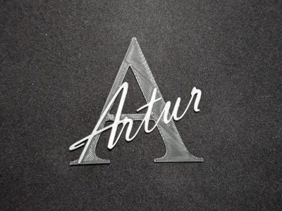 Door Name, Door Sign "Artur" – 2-Color, 6mm Thick