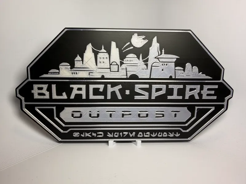 Star Wars Black Spire Outpost Sign
