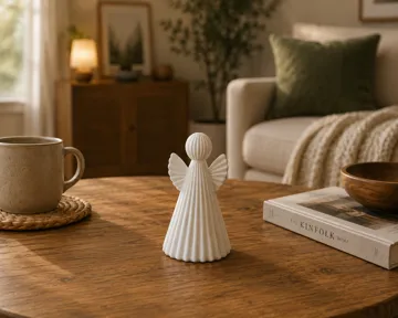 Accesorio de iluminación decorativa: Ribbed Angel — Fluted Japandi Christmas Decor — vista de referencia 3