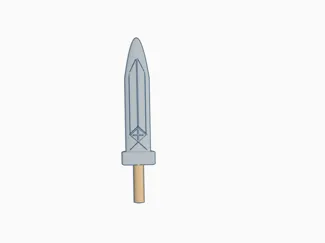 medieval blunt round end mini sword
