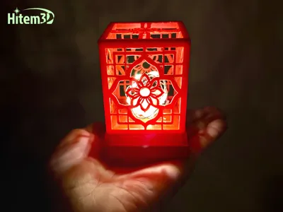 Chinese Hollow Window Grille • Exquisite Red Lantern Ornament • Simple and Beautiful!