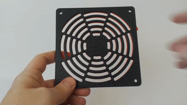 120mm fan cover with rotating shutter