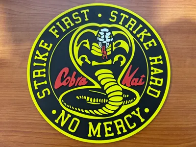Cobra Kai Logo Round Raised Version