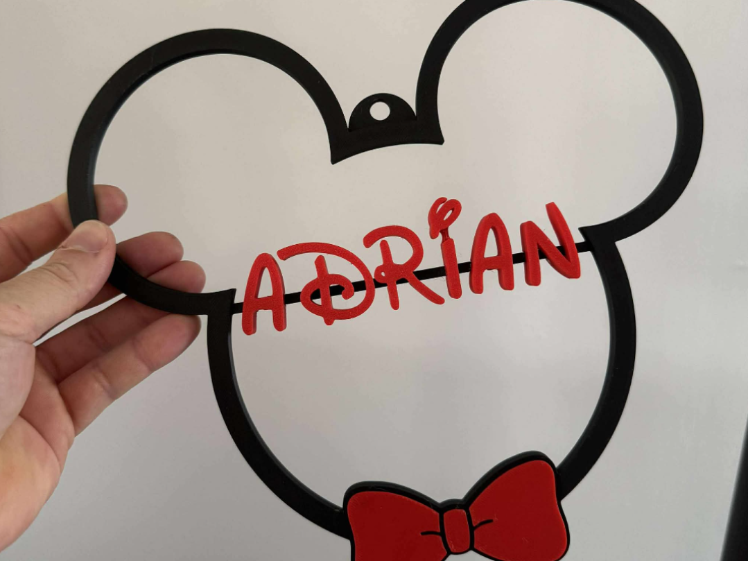 Tête de mickey avec lettres personalisables