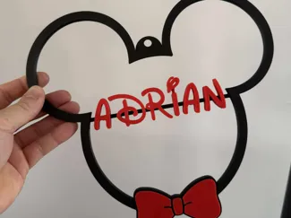 Tête de mickey avec lettres personalisables