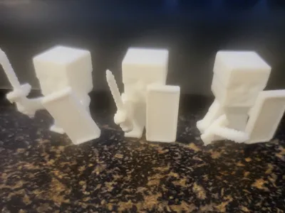 Minecraft minifigure (Sword/Shield steve)