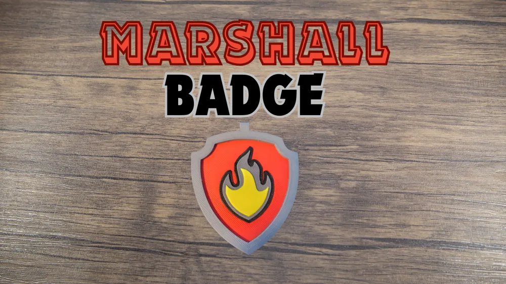 Marshall Badge - Paw Patrol by Toonafeesh - MakerWorld