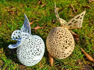 Easter egg with butterfly