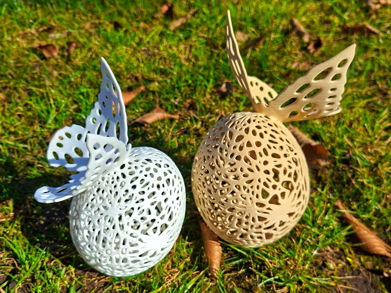 Easter egg with butterfly