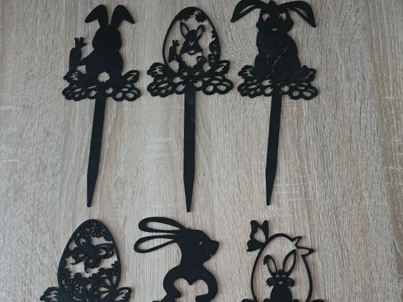 Garten Deko oder Blumen Deko Ostern Hase und Eier