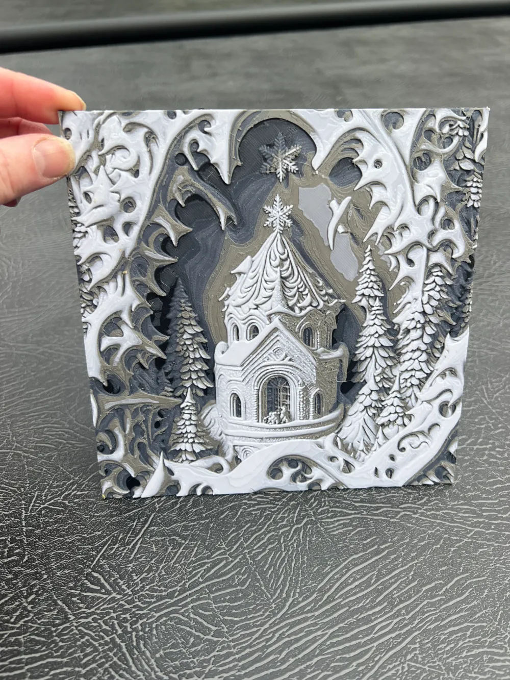 snowy Christmas fairy castle - Free 3D Print Model - MakerWorld