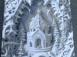 snowy Christmas fairy castle