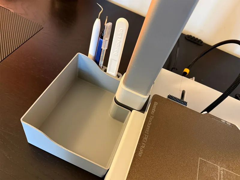 Bambu Lab A1 Waste Filament Tray with Tool Holder