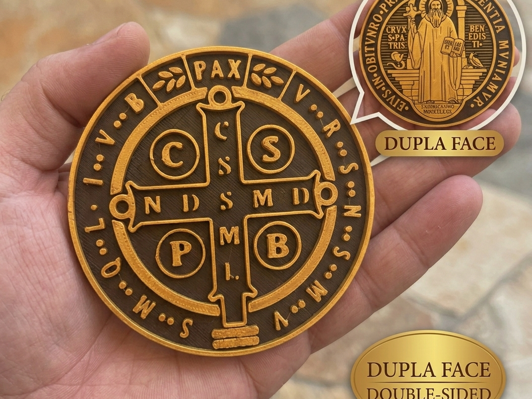 MEDALHA SÃO BENTO (DUPLA FACE) 15CM