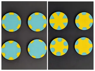 Poker Chips - 4 Press-fit Styles (No AMS, No Glue)