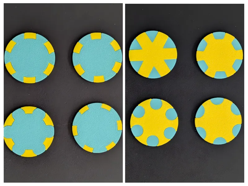 Poker Chips - 4 Press-fit Styles (No AMS, No Glue)