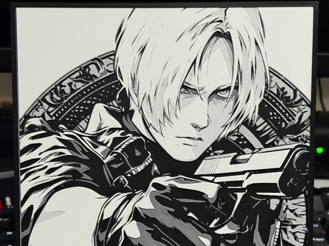 Leon S Kennedy Monochrome Hueforge